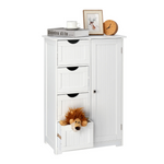 Ktaxon Wooden Bathroom Floor Cabinet With 4 Drawers