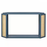 53.54" Antique Blue Hexagon MDF Console Table