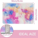 2'x3' Small Fluffy Fuzzy Unicorn Colorful Rug