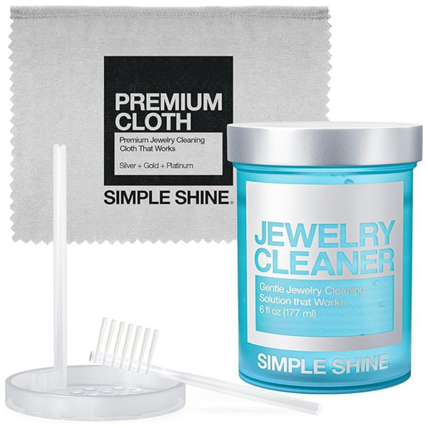 Simple Shine Gentle Jewelry Cleaner Solution w/ Cloth