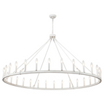 Gracie Oaks Weta 30 Light 60" Lagre Dimmable Candle Style Wagon Wheel Chandelier