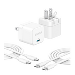 2-Pack Anker 20W USB-C Charger Adapter With USB-C Cable