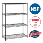 BestOffice 4 Shelf Wire Shelving Unit (1000 lbs Capacity)