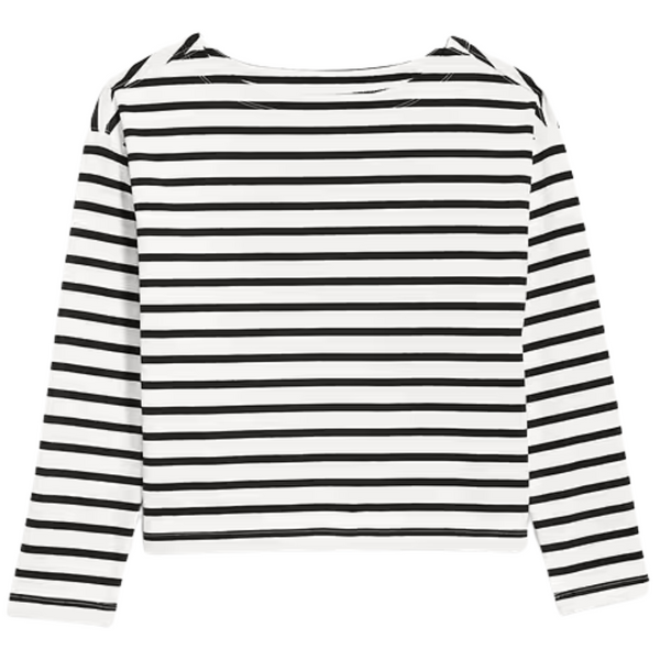 Old Navy Women's Long-Sleeve Mariner Loose T-Shirt (Black Jack)