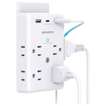 Multi Plug Surge Protector Outlet Extender With USB C Ports