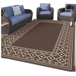 Genimo 5' x 8' Waterproof Reversible Plastic Straw Camping Rug Mats