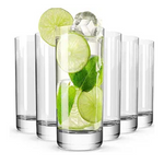 Set of 6 Wlasss 13oz Crystal Highball Drinking Glasses Set