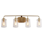 31" 4-Light Modern Fixture Gold Bathroom Vanity Light