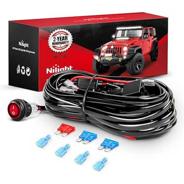 Nilight NI-WA 06 LED Light Bar Wiring Harness Kit