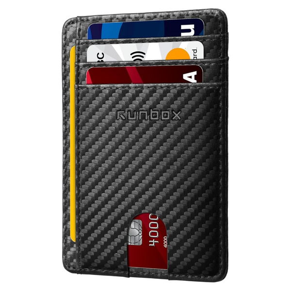 Black Slim Minimalist RFID Blocking Leather Wallets