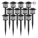 12-Pack Waterproof LED Solar Walkway Lights