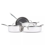 Lexi Home Diamond Tri-Ply Stainless Steel 7-Piece Cookware Set