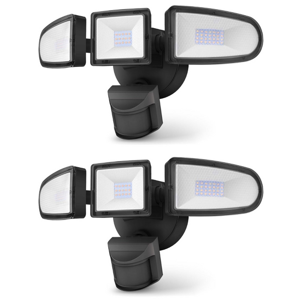 2-Pack IP65 Waterproof LED Motion Sensor Security Lights
