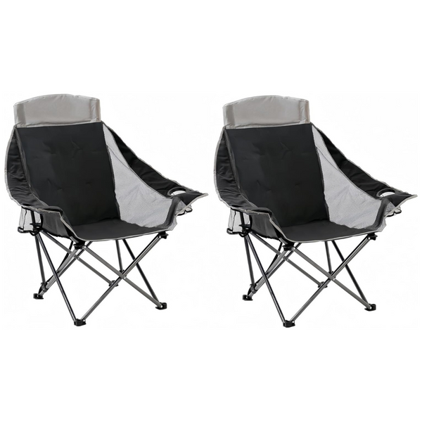 2 Pack XL Heavy Duty Padded Oversized Camping Chair