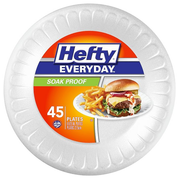 45-Count Hefty Everyday 9" Disposable Foam Plates