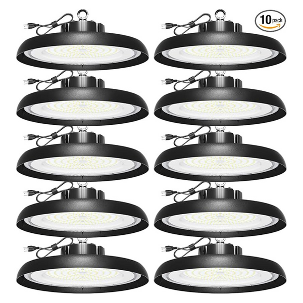 10-Pack 5000K Daylight 150W 22500LM UFO LED High Bay Lights