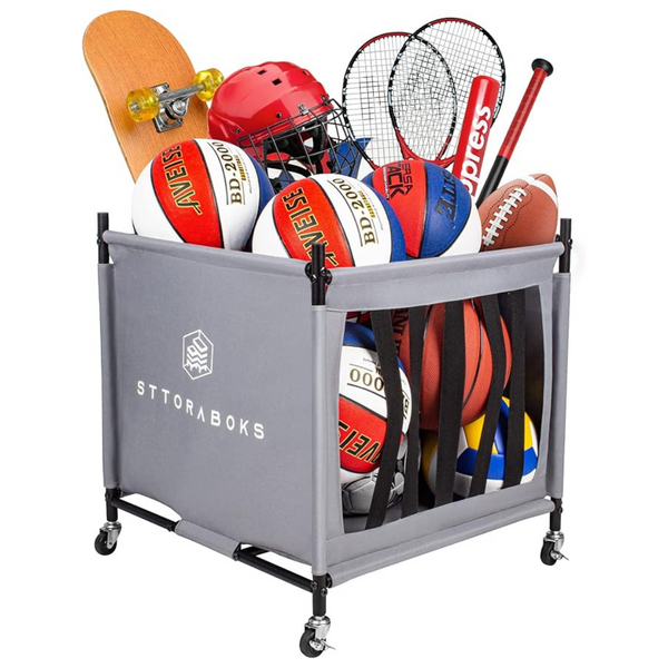 Sports Ball Storage Cart With Wheels
