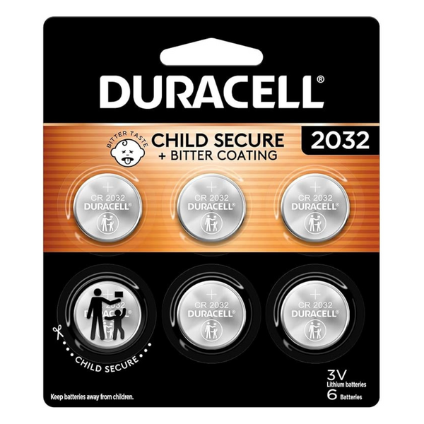 6-Count Duracell 2032 3V Lithium Coin Battery