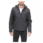 Levi's Men's Faux Leather Hooded Racer Jacket (3 Colors)