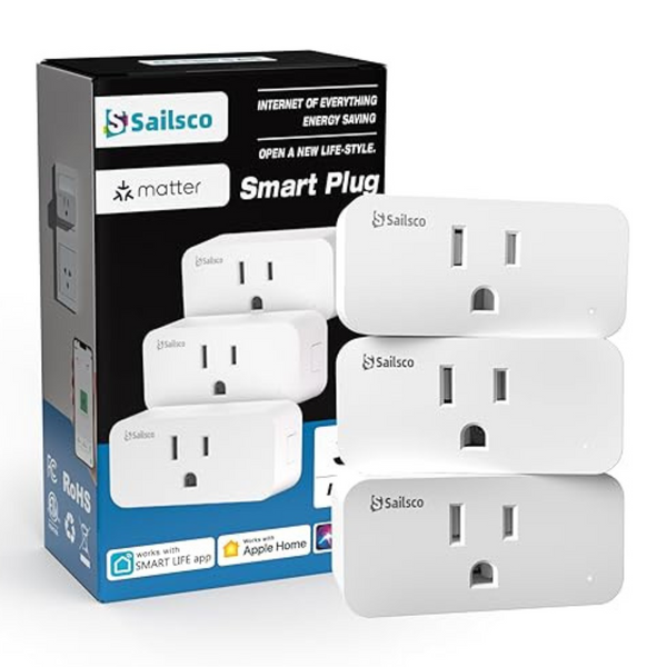 3-Pack FCC/ETL Certified Matter Smart Plug