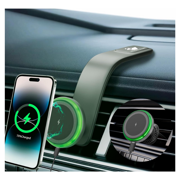 15W Magnetic Wireless Phone Holder With 360 Deg. Arm
