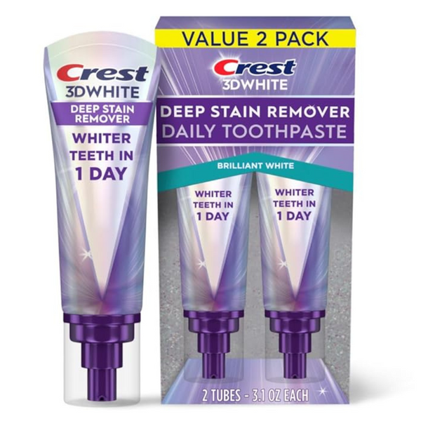 Crest 3DWhite Brilliance Deep Stain Remover Brilliant White Toothpaste (3.1oz/2pk)