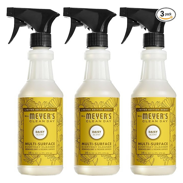 MRS. MEYER’S CLEAN DAY Multi-Surface Everyday Cleaner, Daisy Scent (16 Ounce Bottle, Pack Of 3)