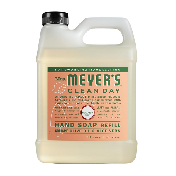 MRS. MEYER’S CLEAN DAY Hand Soap Refill, Made With Essential Oils, (33 Fl. Oz)