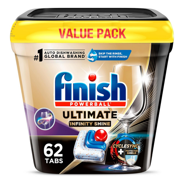 Finish Ultimate Infinity Shine Dishwasher Pods (62 Count)