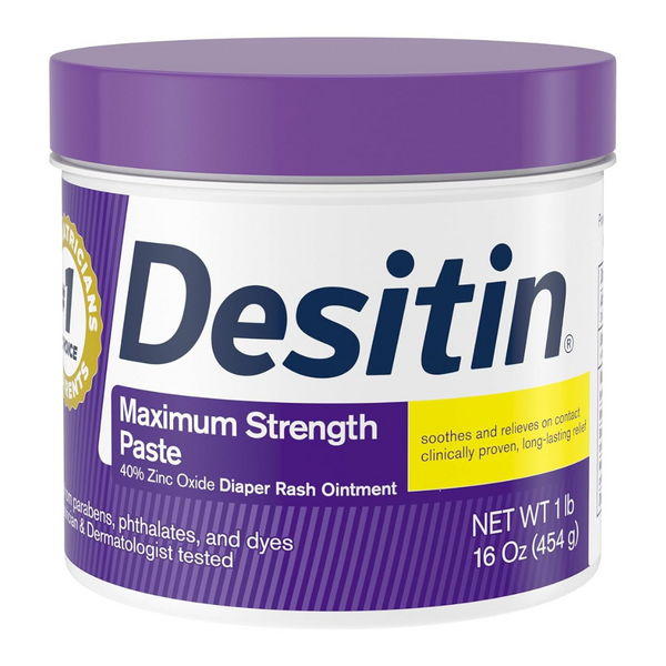 Desitin Maximum Strength Baby Diaper Rash Cream, 40% Zinc Oxide For Treatment (16 Oz)