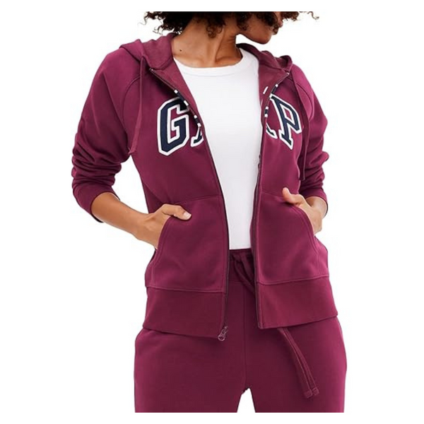 GAP Women’s Logo Hoodie Hooded Full Zip Sweatshirt