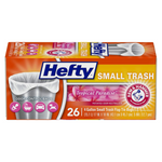 Hefty Flap Tie 4 Gallon Trash Garbage Bags, Tropical Paradise (26 Count)