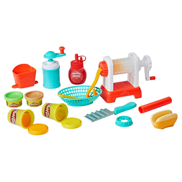 Play-Doh Kitchen Creations Spiral Fries Playset With 5 Cans Of Modeling Compound Colors