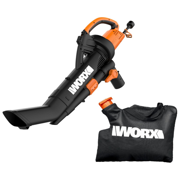 Worx 3-in-1 Electric Leaf Blower/Mulcher/Vacuum With Debris Collection Bag