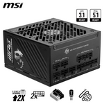 MSI MPG A850GS PCIE5 PCIE5 ATX 3.1 Gaming Power Supply