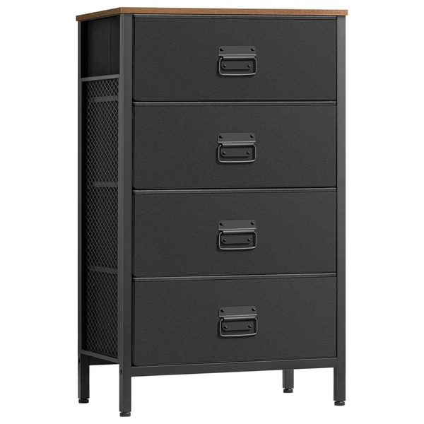 Songmics Dresser Storage Organizer Unit with 4 Fabric Drawers