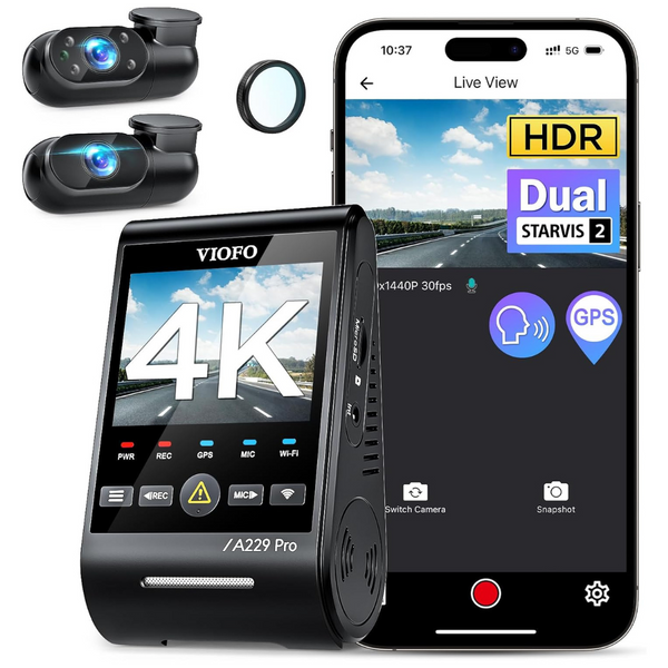 VIOFO A229 Pro 3 Channel 4K HDR Dash Cam