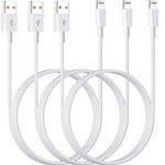 3-Pack 6ft Apple MFi Certified USB to Lightning Cable