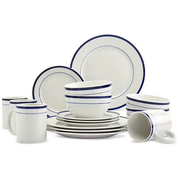 Studio TU Round Ceramic 16-Piece Dinnerware Set