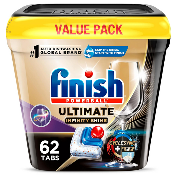 62-Count Finish Ultimate Infinity Shine Dishwasher Detergent Tabs