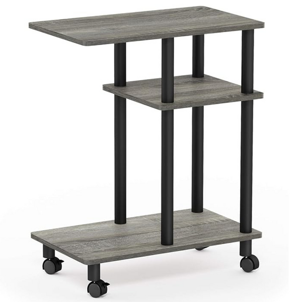 Furinno Turn-N-Tube U Shape Sofa Side Table With Casters