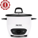 Aroma Housewares 6-Cup Pot-Style Rice White Cooker (ARC-743G)