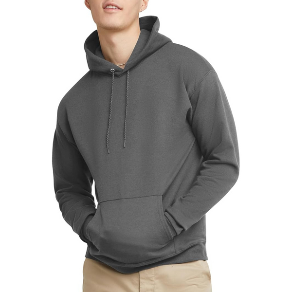 Hanes Men's EcoSmart Fleece Hoodie (Smoke Gray In Various Sizes)
