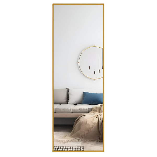 Full Length 65" x 22" Floor Mirror With Standing Holder