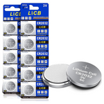 10-Count LiCB CR2032 3V Lithium Coin Batteries