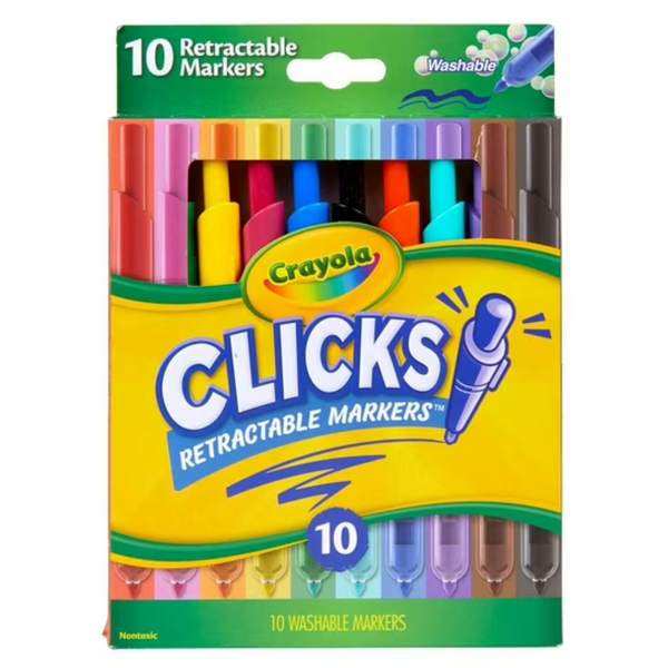 10-Count Crayola Clicks Retractable Tip Markers