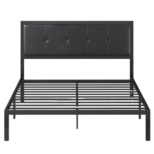Zinus Cherie Faux Leather Classic Platform Full Size Bed Frame