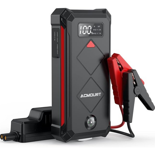 Acmount P100 3000A Peak Car Battery Jump Starter (Up To 10L Gas Engine)