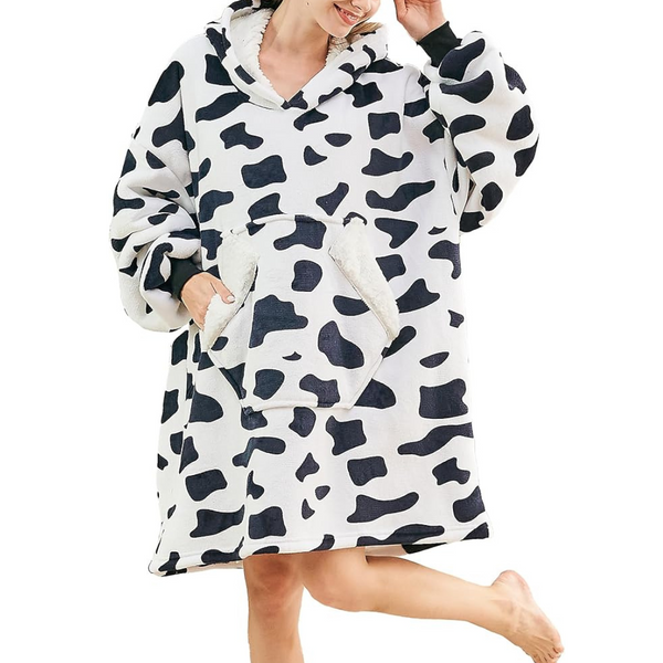 Ramees Wearable Blanket Hoodie (Cow)