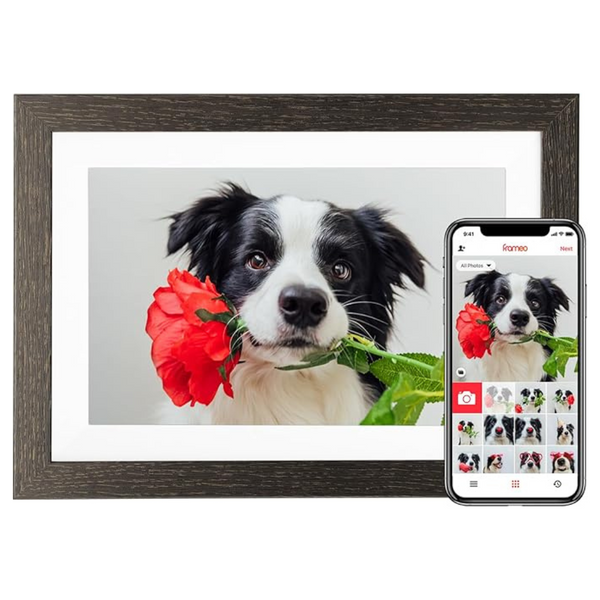Bihiwoia 10.1'' Frameo 32GB WiFi Digital Picture Black Wood Frame